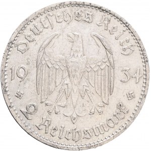 Third Reich 2 Mark 1934 G Potsdam and date