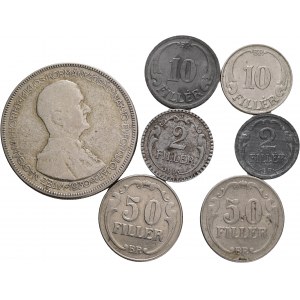 Lot 7 coins Hungary Fillers, Pengo
