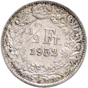 ½ Franc 1952 Helvetia standing