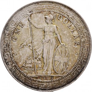 1 Dollar 1909 B - British Trade Dollar EDWARD VII. Bombay