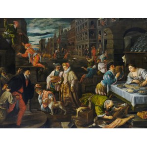 Francesco Bassano the Younger, Bassano del Grappa 1549 - 1592 Venice, Market in Venice