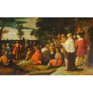 Christus mit den Gelehrten, Flämisch, 17. Jahrhundert