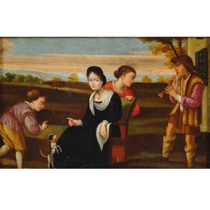 Italo-French artist, 16th/17th century, The spoilt dog