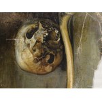 Vanitas still life, fragment of the 17th/18th century