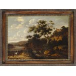 Frederik de Moucheron, Emden 1633 - 1686 Amsterdam, kruh, Idylická krajina