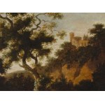 Frederik de Moucheron, Emden 1633 - 1686 Amsterdam, kruh, Idylická krajina