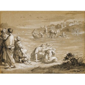 Bernard Picart, Paryż 1673 - 1733 Amsterdam, Cudowna wyprawa rybacka Piotra