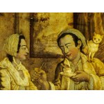 In the parlour, Églomisé, 18th century