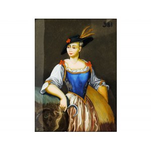 Allegory of summer, 18th/19th century, reverse glass painting