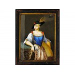 Allegory of summer, 18th/19th century, reverse glass painting