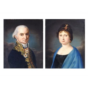 Matthäus Joseph Menna, Würzburg 1767 - 1837 Würzburg, attributed, Oair of portraits