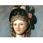 Portrait of a young girl with a basket of vegetables, South German, around 1800