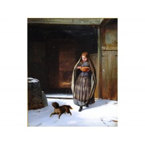 Xaver Schwegler, Švajčiarsko, 1832 - 1902, Prechádzka v zime