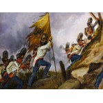 Carl Schindler, Vienna 1821 - 1842 Laab im Walde, Austrian infantry on the advance