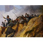 Carl Schindler, Vienna 1821 - 1842 Laab im Walde, Austrian infantry on the advance