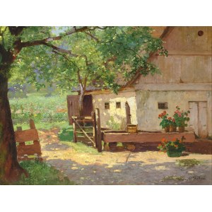 Konstantin Stoitzner, Chrostau 1863 - 1933 Vienna, Farmstead in Lower Austria