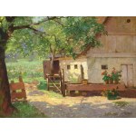 Konstantin Stoitzner, Chrostau 1863 - 1933 Vienna, Farmstead in Lower Austria