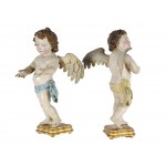 Pair of winged angels, South German, 18th century