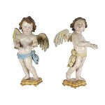 Pair of winged angels, South German, 18th century