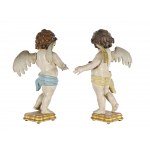 Pair of winged angels, South German, 18th century