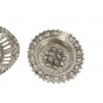 Mixed lot of 2 objects: Silver bowl openwork & small ashtray