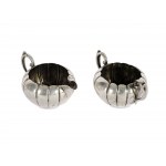 Small jug & small bowl with handle, marked silver