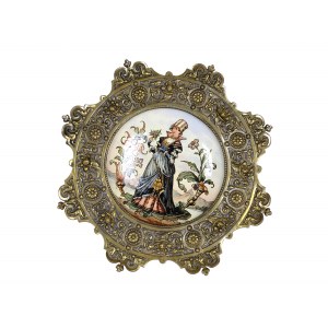 Faience picture in frame