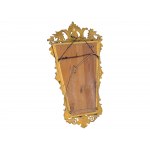 Mirror with finely carved frame and winged angel's head