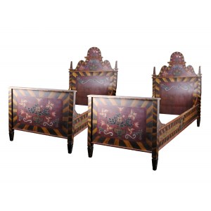 Pair of rustic beds