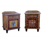 Pair of rustic bedside cabinets