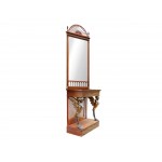 Console table with sphinxes & mirror, Empire around 1900