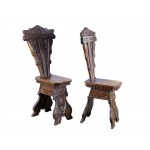 Pair of Sgabelli, Central Italy, in the Renaissance style of the 16th century