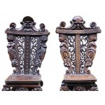 Pair of Sgabelli, Renaissance style of the 16th century, around 1880