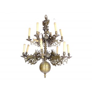Polish chandelier, 12 flames, 19th century