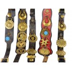Mixed lot of 5 leather straps