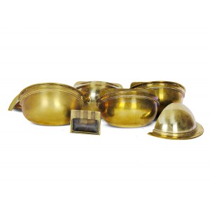 Metal parts - ashtrays?, in the style of Auböck or Rohatsch
