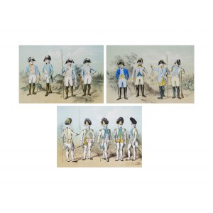 3 motifs militaires sélectionnés, Life Guards Regiment &amp; Infantry