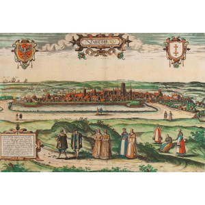 Georg, Franz Georg Braun & Franz Hogenberg, Widok Gdańska (Dantzigt), 1576