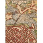 Frans Hogenberg, Georg Braun, Wratislavia - axonometric plan of the city, ca. 1590