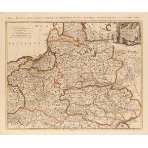 Peter Schenk (1660 - 1719), Mapa Polski (Estats de Pologne subdivises suivant Lestendue des Palatinats), około 1700