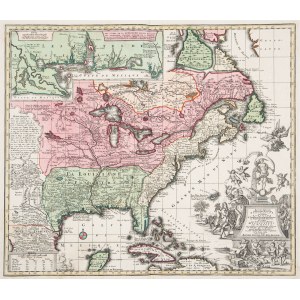 Matthäus Seutter (1678 Augsburg - 1757 Augsburg), Map of North America, ca. 1740