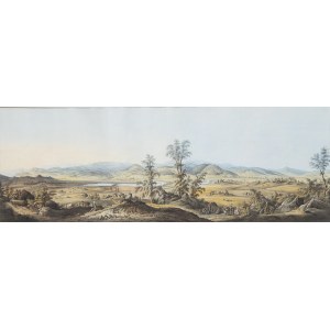 Ernst Wilhelm Knippel (1811 Ścięgna - 1900 Kowary), Das Riesengebirge aufgenommen am Wege zwischen Warmbrunn und Merzdorf, po 1827
