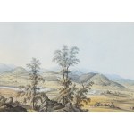 Ernst Wilhelm Knippel (1811 Ścięgna - 1900 Kowary), Das Riesengebirge aufgenommen am Wege zwischen Warmbrunn und Merzdorf, po 1827