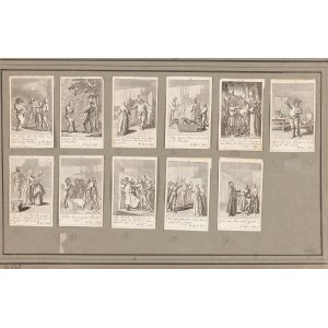Daniel Mikołaj Chodowiecki (1726 Gdańsk - 1801 Berlin), Ilusracje do Wesołych kumoszek z Windsoru W. Shakespeare`a (11 grafik), 1786