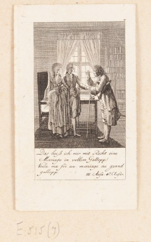 Daniel Mikołaj Chodowiecki (1726 Gdańsk - 1801 Berlin), Ilustracje do komedii 