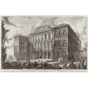 Giovanni Battista Piranesi (1720 Mogliano Veneto - 1778 Rzym), Veduta sul Monte Quirinale del Palazzo dell'Eccellentissima Casa Barberini, 1835-1837