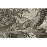 Johann Elias Ridinger (1698 - 1767 ), Bobry mają od 2 do 3 młodych (Die Biber haben 2. bis 3. Junge), 1735