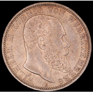 Germany. Wuerttemberg 2 Marks 1899 F Stuttgart Silver