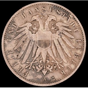 Germany. Lübeck 2 Marks 1911 Silver