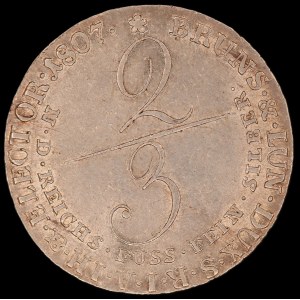 Germany. Brunswick Lüneburg Calenberg Hannover 2/3 Taler 1807 Silver